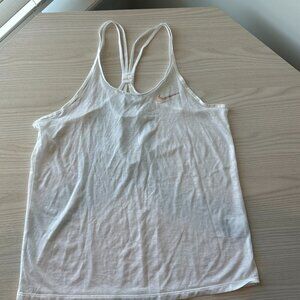 White Nike DriFit Strappy Athletic Tank Top